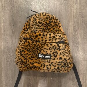 Supreme Cheetah Pattern Fleece Backpack